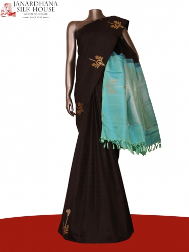Designer Black Kanjeevaram Silk Saree